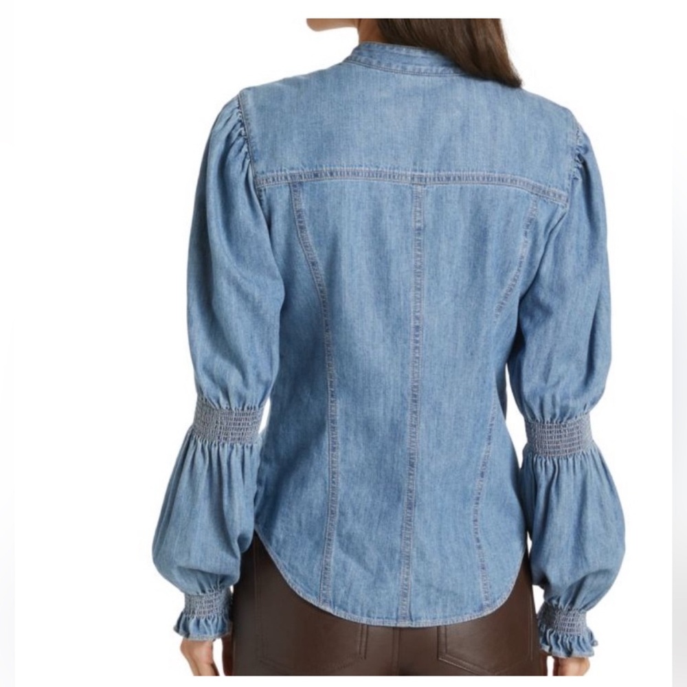 NWT Veronica Beard Dalton top in mystic blue - Picture 2 of 7